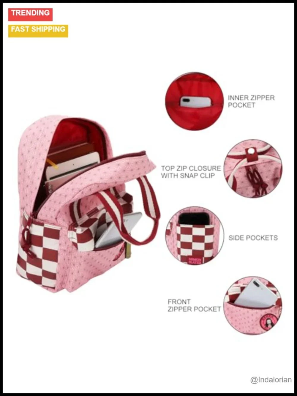 Mini Backpack - Demon Slayer Logo Nylon PU